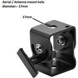 Folding Antenna Mount for Roof Rack - Versatile Bracket for Antennas, Flags, and Small LED Lights