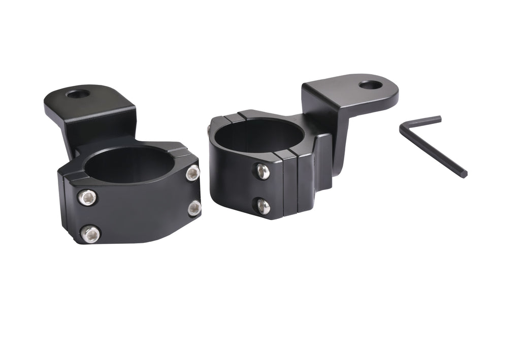 Whip Light Mount (2-Pack) – Heavy Duty CNC Aluminum Roll Bar Clamp, 360° Adjustable, Fits 1.75"-2" Bars for LED Lights, Flags & Antennas